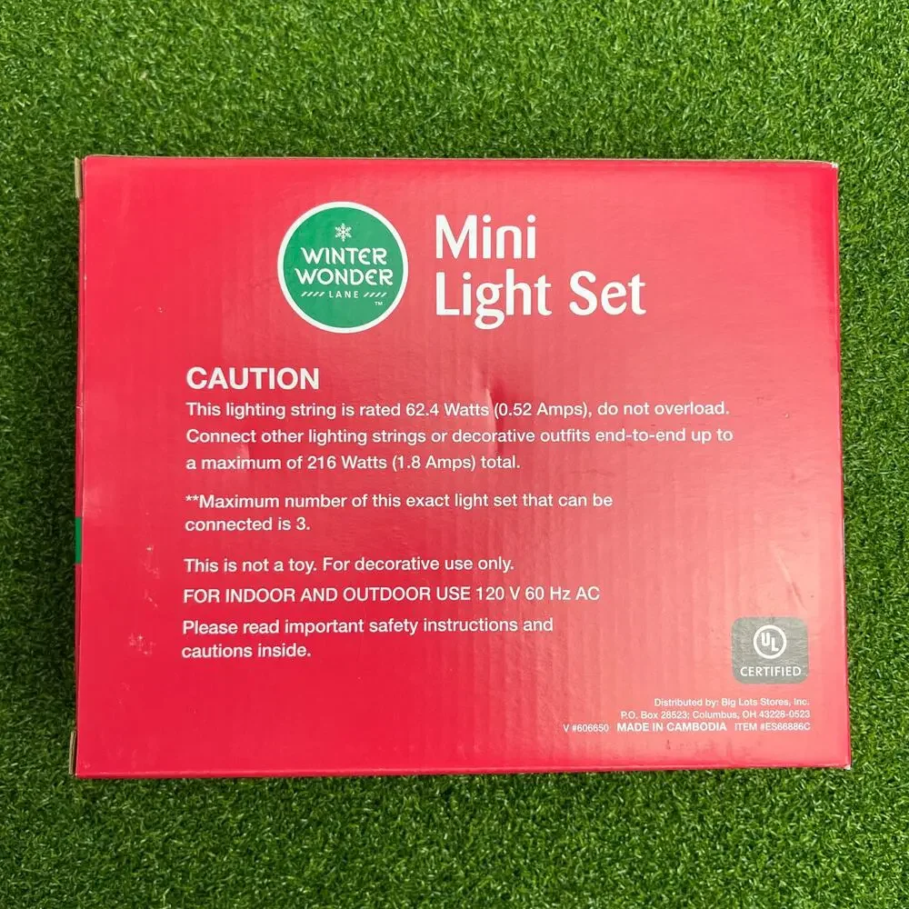 Winter Wonder Lane 2 Box Warm White LED Mini Light Sets and Clear Mini Light Set